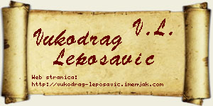 Vukodrag Leposavić vizit kartica